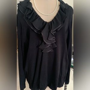 Jones New York Signature Woman Pullover Ruffled Sweater NWOT.